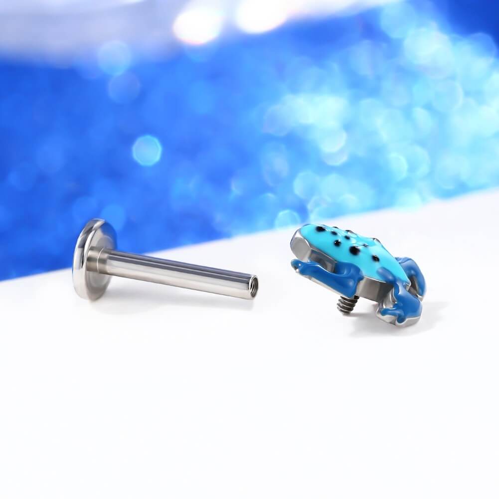 Frog Internally Threaded Labret Stud