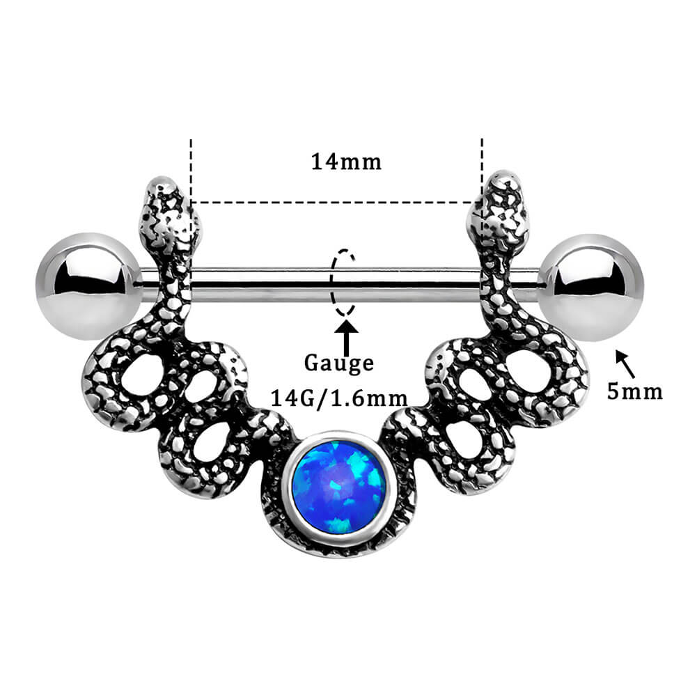 Opal Snake Nipple Shield Pair