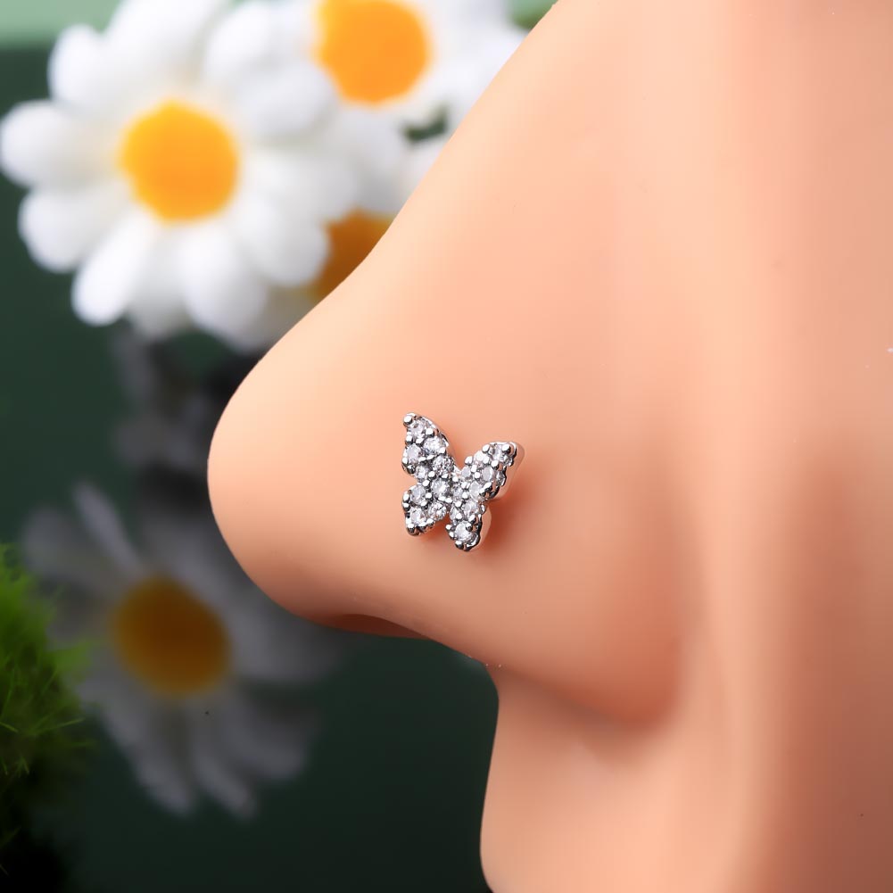 butterfly nose piercing