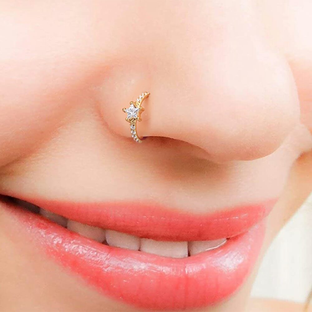 Star CZ Nose Ring