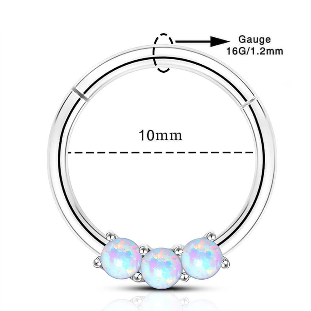 10mm opal septum ring