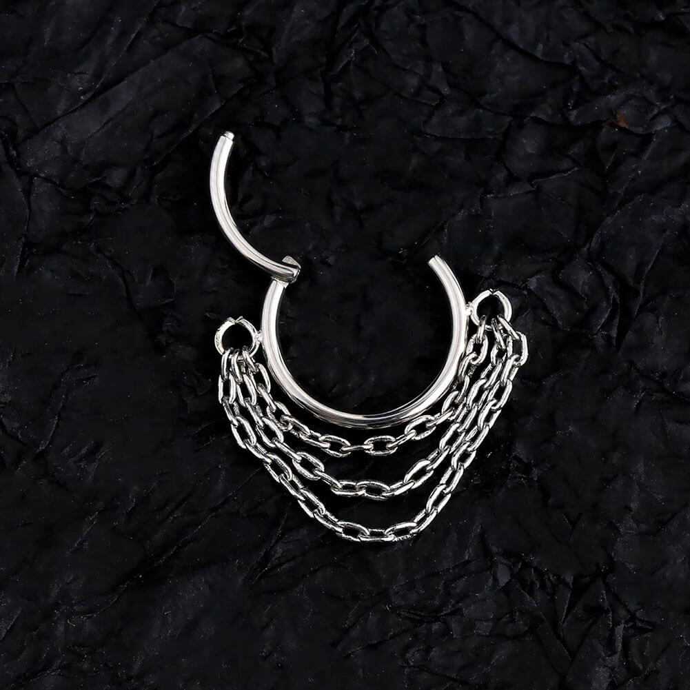 hinged septum piercing chain