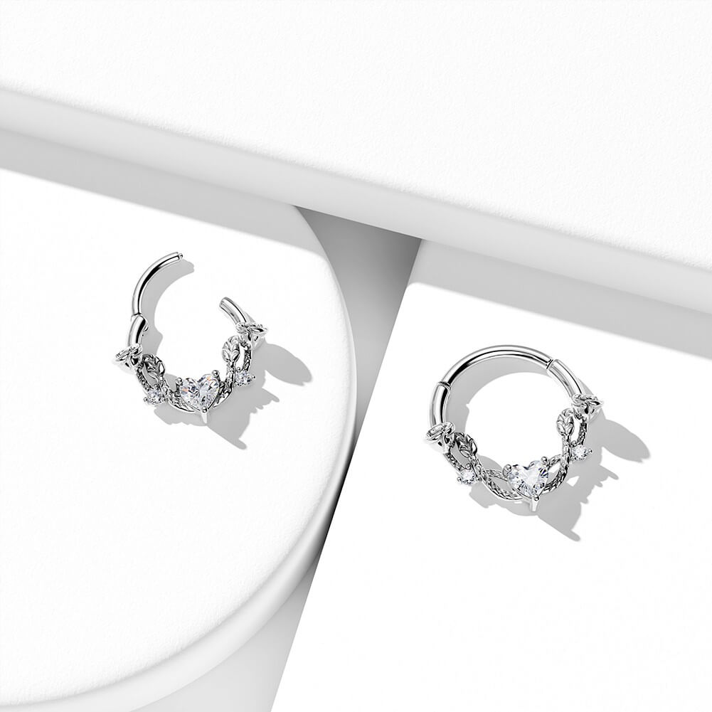 hinged rose septum ring