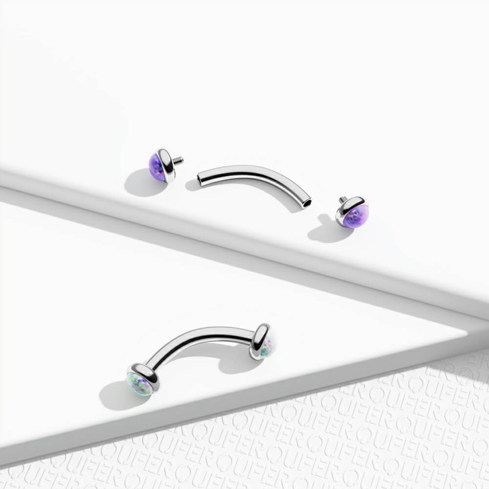 internally threaded titanium rook piercing