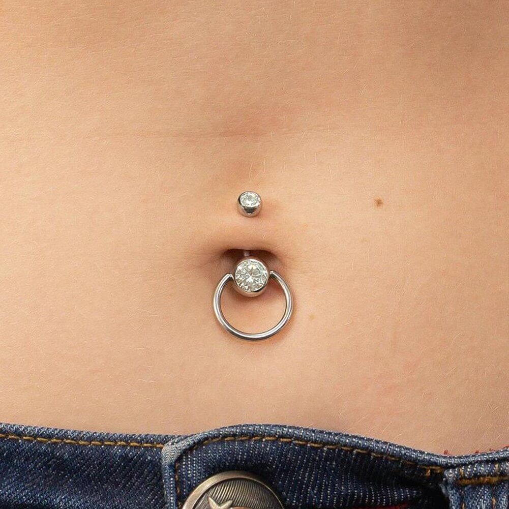 titanium dangle belly piercing