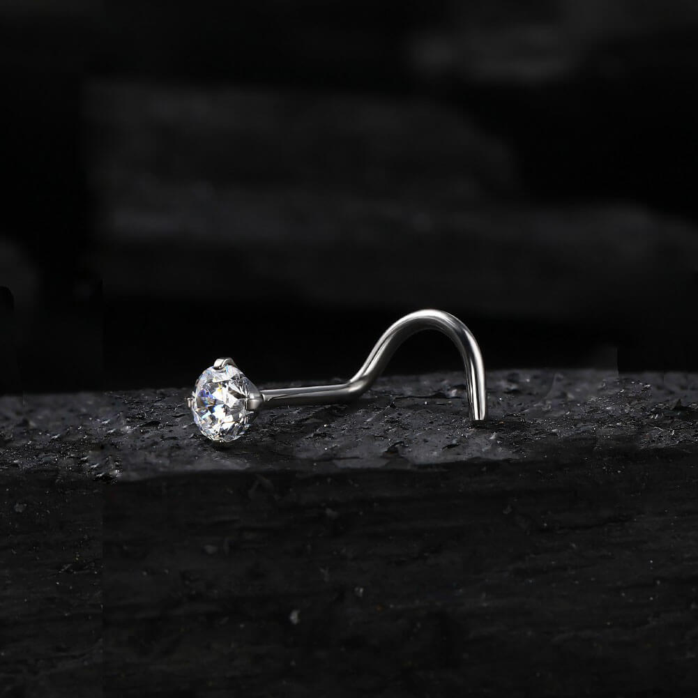 titanium 2mm nose stud 