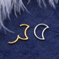 16G Crescent Moon Closure Ring Daith Earring
