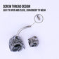 14G Three Dragon Claw Hand with Gem Ball Belly Ring - OUFER BODY JEWELRY 